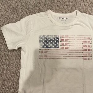 Crewcuts White and Blue Flag Graphic Tee